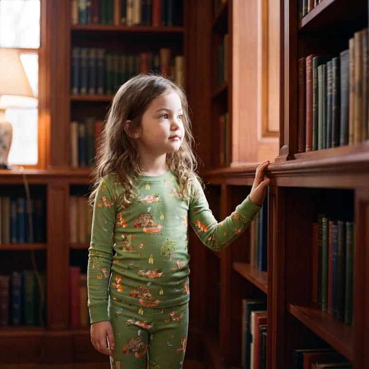 Fox Hollow bamboo long sleeve pajama set — in wear